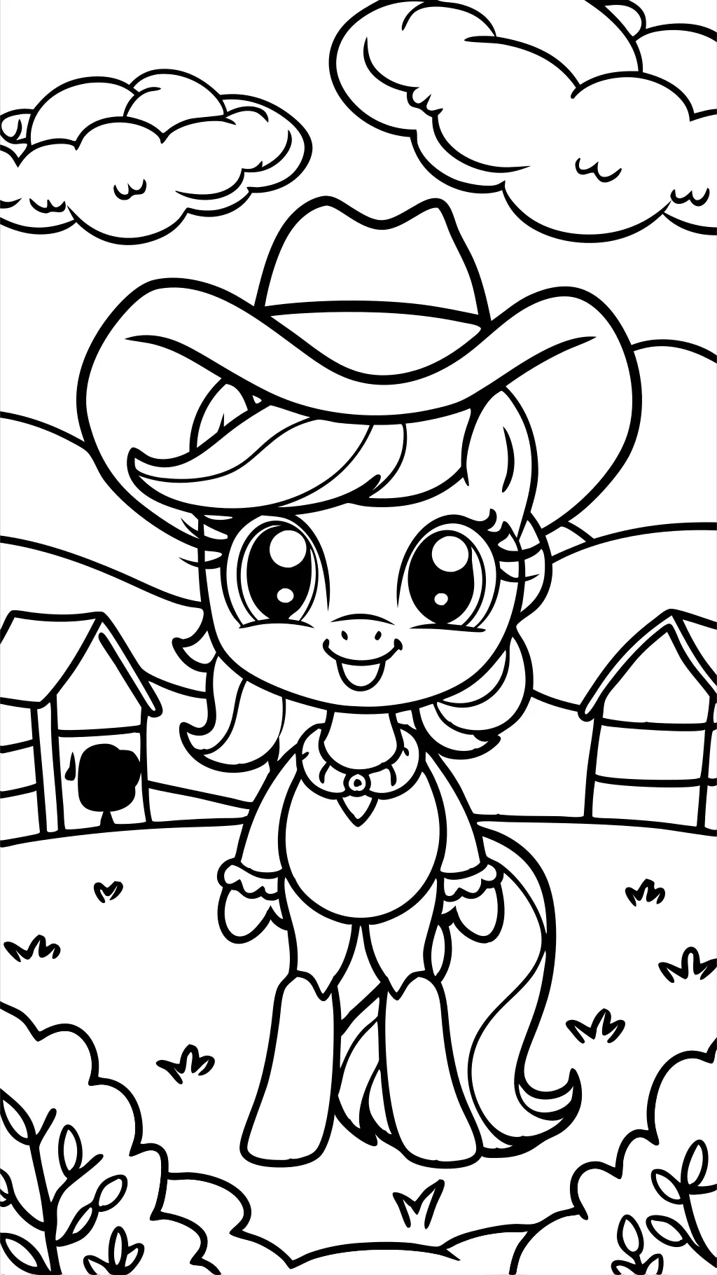 my little pony applejack coloring pages